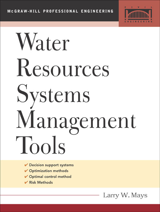 Water Resource Systems Management Tools Larry Mays