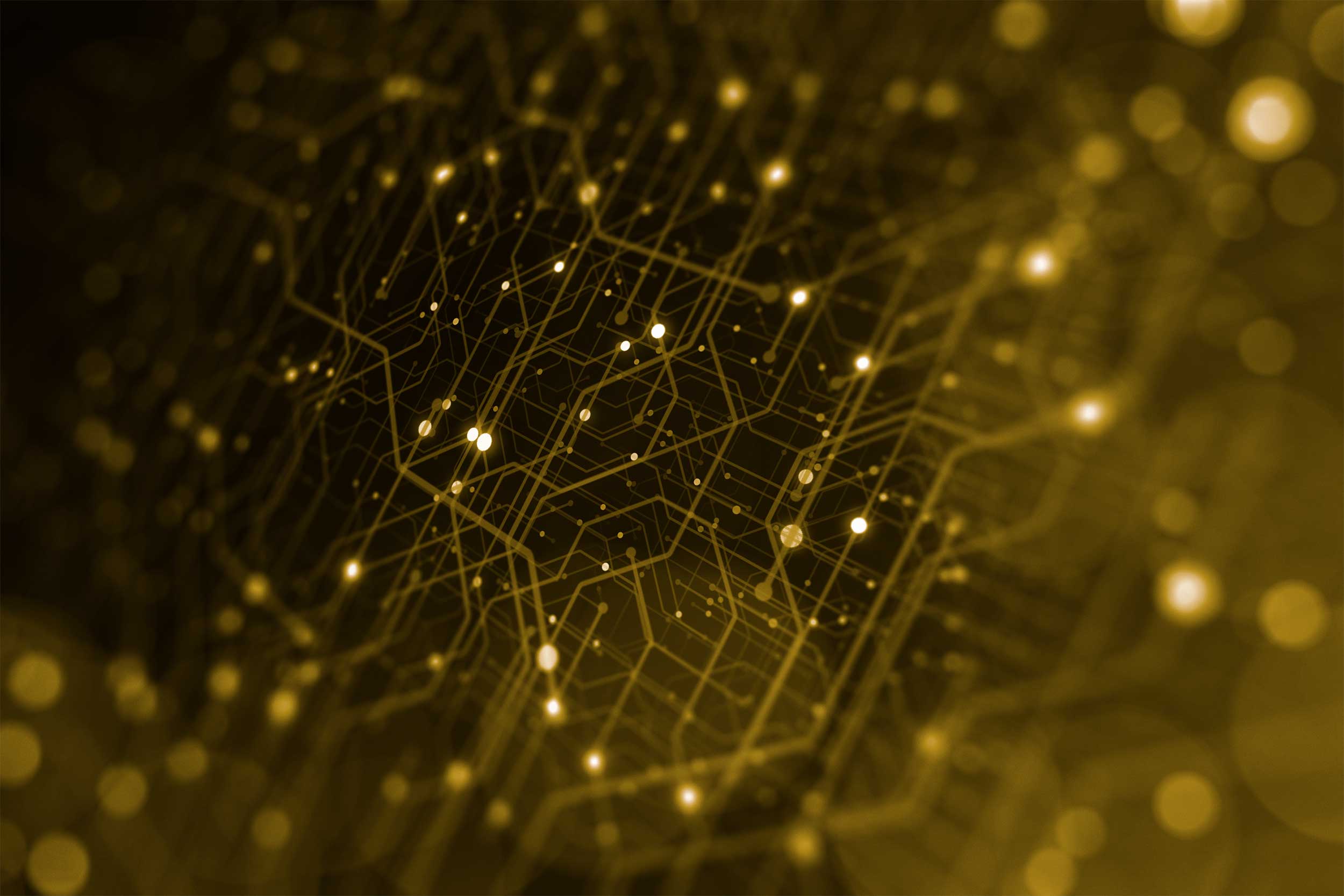 black and gold stylized circuitry background image