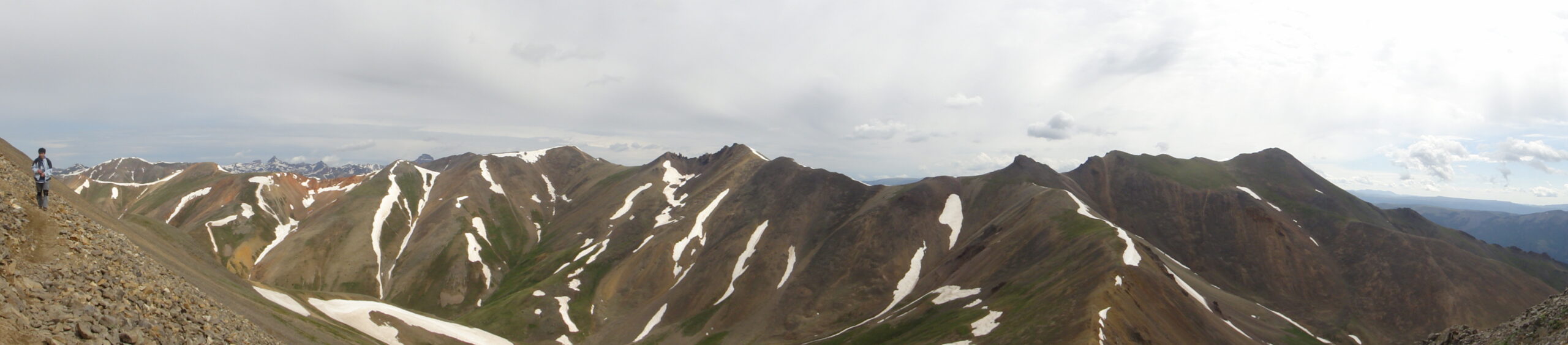A mountain range, photo taken at a distance.
